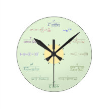 Reloj de pared de la matemáticas