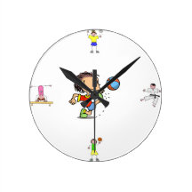 Reloj de pared de los deportes