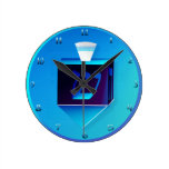 Reloj de pared de lujo oscuro de Dreidel