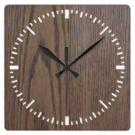 Reloj de pared de madera de la mirada del grano