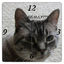 ¡Reloj de pared de Tude del gatito! reloj de pared