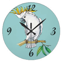 Reloj de pared del Cockatoo