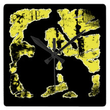 Reloj de pared del logotipo del Grunge del ciclist