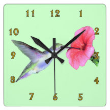 Reloj de pared del pájaro del tarareo