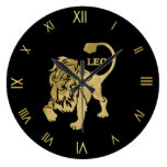 Reloj de pared del símbolo del zodiaco de Leo