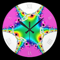 Reloj de pared del sueño del cordón del fractal de reloj de pared