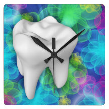 Reloj de pared dental elegante del arte