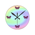 Reloj de pared en colores pastel de la onda de las