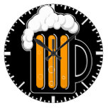 Reloj de pared escarchado de la taza