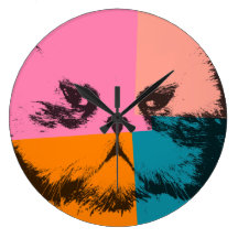 Reloj de pared felino