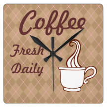 Reloj de pared fresco del café