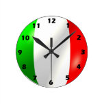 Reloj de pared italiano de la bandera