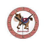 Reloj de pared occidental del caballo - añada un n reloj de pared