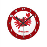 Reloj de pared personalizado cangrejo rojo (fronte reloj de pared
