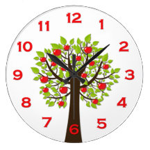 Reloj de pared red delicious del manzano