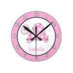 Reloj de pared rosado de la tortuga de Lonnie reloj de pared
