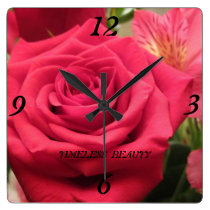 Reloj de pared subió belleza intemporal reloj de pared