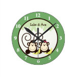 Reloj de pared tonto de los monos - mono del mucha reloj de pared