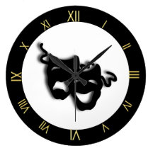 Reloj de pared único del teatro de la comedia y de