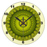 Reloj de pared verde del caleidoscopio