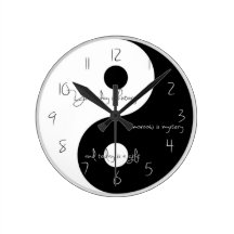 Reloj de Ying y de yang