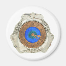 Reloj del art déco imanes para frigoríficos