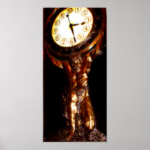 Reloj del atlas, 2009. Foto por la torre de perfor Posters