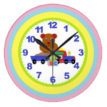 Reloj del cuarto de niños de los niños con números