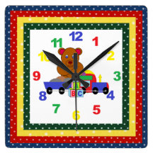 Reloj del cuarto de niños del niño con números