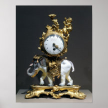 Reloj del escritorio poster