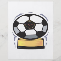 Reloj del fútbol tarjetas informativas