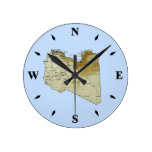 Reloj del mapa de Libia Relojes