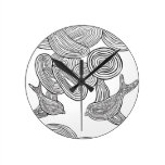 "Reloj del pájaro de Swirlie" reloj de pared