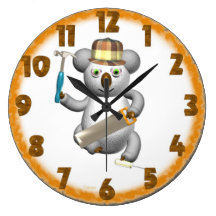Reloj divertido del oso de peluche por Valxart.com Relojes De Pared