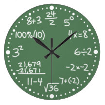 Reloj matemático de las ecuaciones de la matemátic