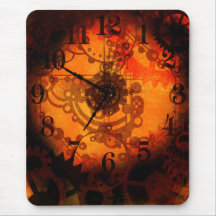 Reloj Mousepad de Steampunk Alfombrillas De Ratones