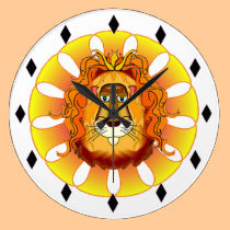 Reloj principal del león reloj de pared