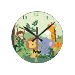 Reloj redondo adaptable del safari de selva reloj de pared