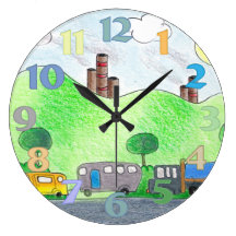 Reloj redondo de la impulsión del país relojes