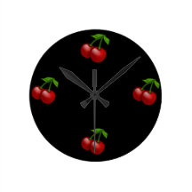 Reloj simple de la cereza