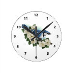 Relojes de pared del arrendajo azul