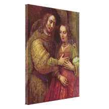 Rembrandt Van Rijn - detalle judío de la novia Impresión En Lona Estirada