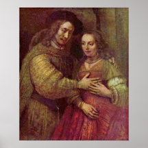 Rembrandt Van Rijn - detalle judío de la novia Posters