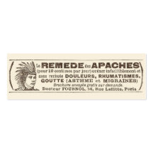 Remedio antiguo divertido de curandero Apache Tarjeta De Negocio