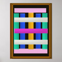 Remiendo abstracto - decoraciones de la pared posters