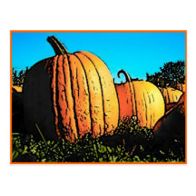 Remiendo de la calabaza de Halloween en d3ia Tarjeta Postal