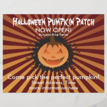 Remiendo de la calabaza de Halloween Flyer Personalizado
