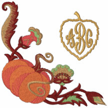 Remiendo de la calabaza - monograma del personaliz