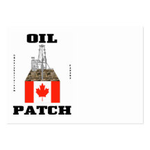 Remiendo del aceite de Canadá, tarjetas de visita,