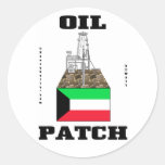 Remiendo del aceite de Kuwait, pegatina, bandera k